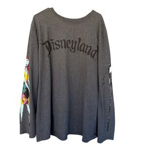 Disneyland Shirt Mens 2XL Gray Long Sleeve Nightmare Before Christmas Sally Jack